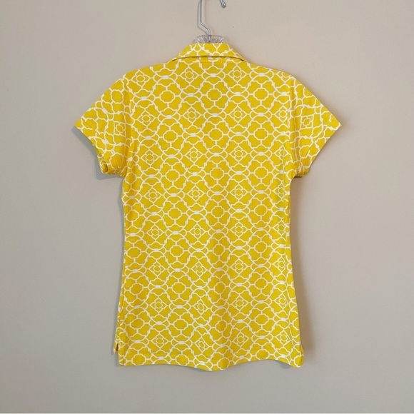 Magnolia Lane Masters Golf Short Sleeve Polo Top Yellow and White - Small - Picture 2 of 11